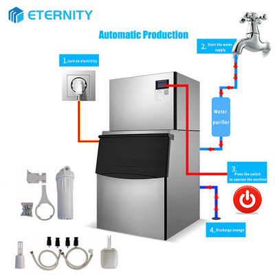 Le macchine per il ghiaccio Ice Cube commerciali con una produzione giornaliera di 900 kg sono utilizzate nel settore della ristorazione, degli alberghi, dei bar, dei trasporti