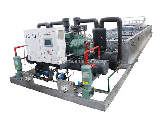 Macchina per il ghiaccio a blocchi di refrigerazione salamoia 10T 380V 3P