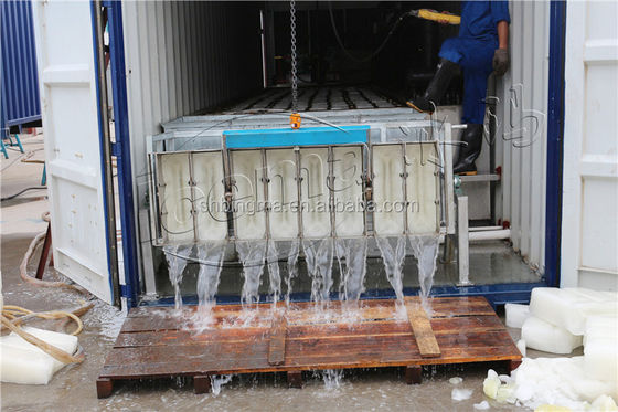 Macchina per il ghiaccio a blocchi di refrigerazione salamoia 10T 380V 3P