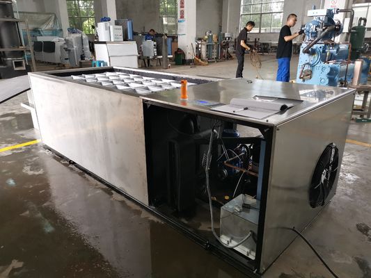 Acqua salata industriale della macchina per il ghiaccio del blocchetto di refrigerazione della salamoia 2T/24H per la fabbrica di ghiaccio/cella frigorifera/raffreddamento/fresco