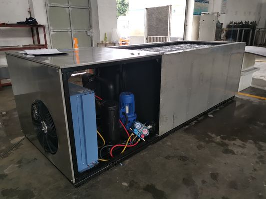 Acqua salata industriale della macchina per il ghiaccio del blocchetto di refrigerazione della salamoia 2T/24H per la fabbrica di ghiaccio/cella frigorifera/raffreddamento/fresco