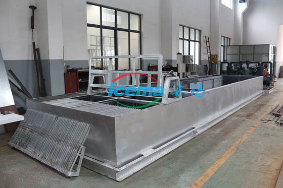 Tipo industriale 380V della macchina per la produzione di blocchi di ghiaccio da 10 tonnellate della salamoia