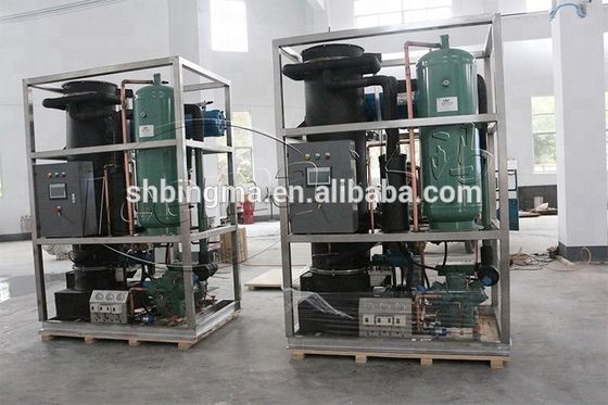 Macchine per il ghiaccio in tubi industriali 3T/giorno CE Commercial Tube Ice Maker System per la conservazione fresca