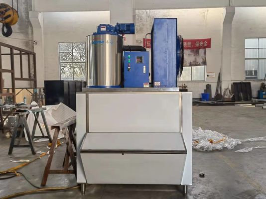 Macchina per il ghiaccio a scaglie d'acqua dolce 2T 380V/220V con accumulo di ghiaccio
