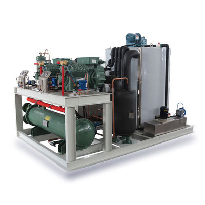 Buon prezzo 8000KG/24H Sistema automatico di stoccaggio del ghiaccio Macchine per la fabbricazione di ghiaccio a fiocco Industria commerciale in linea