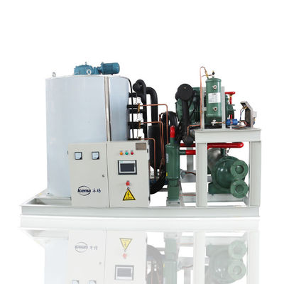 8000KG/24H Sistema automatico di stoccaggio del ghiaccio Macchine per la fabbricazione di ghiaccio a fiocco Industria commerciale