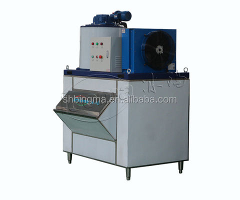 Macchina per il ghiaccio a scaglie d'acqua dolce da 1 tonnellata commerciale 380 V 220 V