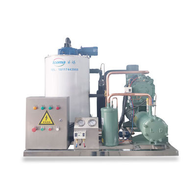 Buon prezzo Macchina automatica del ghiaccio del fiocco dell'acqua di mare 1 tonnellata commerciale per l'allevamento ittico dell'alimento in linea