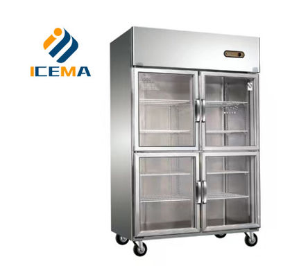 780L attrezzature professionali di cucina frigorifero verticale congelatore commerciale di marca congelatore a quattro porte