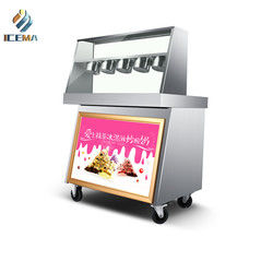 Commercial Fried Ice Cream Roll Maker Machine Doppie padelle