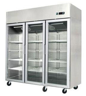 porta di vetro commerciale di capacità ultra grande del congelatore verticale del frigorifero 1350L