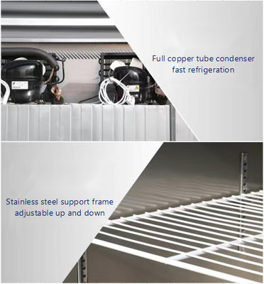 -18~-0 & 0~8 gradi 4 porte commercio verticale in arrivo congelatore 1230mm Lunghezza 680mm Larghezza 1970mm Altezza