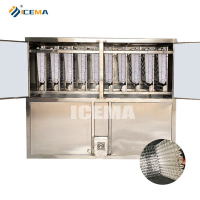 Macchina industriale per la fabbricazione di cubi di ghiaccio da 5 tonnellate a 10 tonnellate con numero di ghiaccio 19X21X6 di ICEMA