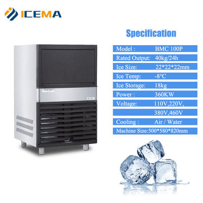 DORIN Compressor Ice Cube Maker Machine Ideale per negozi di alimentari e piccole imprese