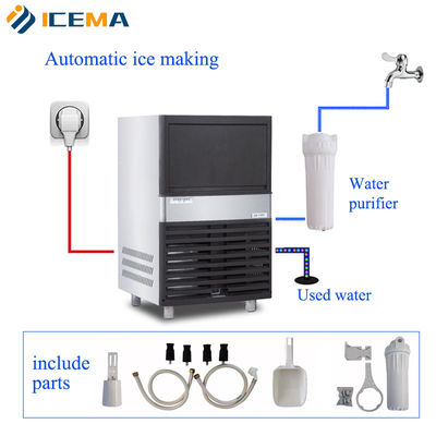 DORIN Compressor Ice Cube Maker Machine Ideale per negozi di alimentari e piccole imprese