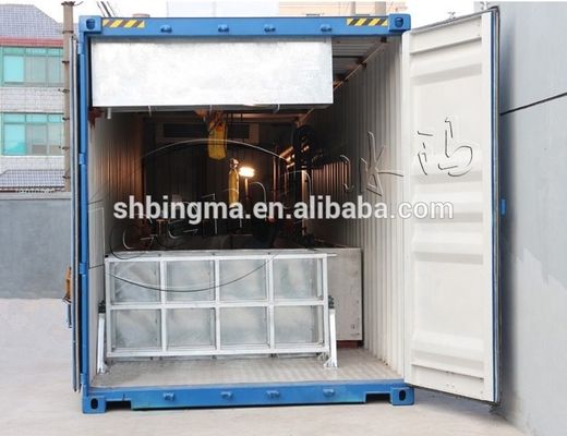 2000 KG TECUMSEH Compressore 15 tonnellate Container Block Ice Machine con impianto mobile