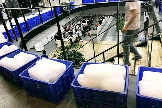600 KG macchina per la fabbricazione di ghiaccio per blocchi industriali su misura per l'estrazione di energia