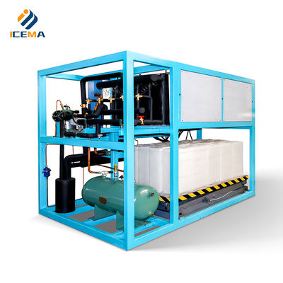 Produzione industriale di ghiaccio 400 kg macchina per la produzione di ghiaccio in acciaio inossidabile con raffreddamento diretto