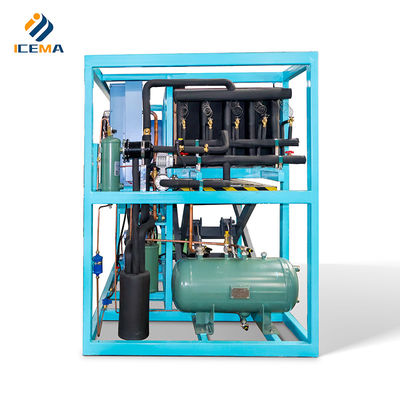 Produzione industriale di ghiaccio 400 kg macchina per la produzione di ghiaccio in acciaio inossidabile con raffreddamento diretto