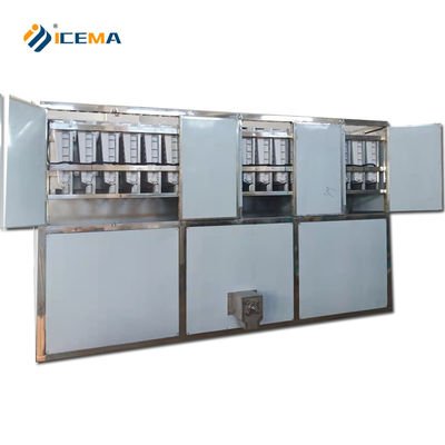 Buon prezzo Capacità di stoccaggio di ghiaccio 350 kg 5T/24H Industrial Ice Cube Maker Machine per la produzione in linea