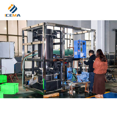 2024 Hot Commercial 5 Ton Tube Ice Machine 304 Materiale per la produzione industriale di ghiaccio
