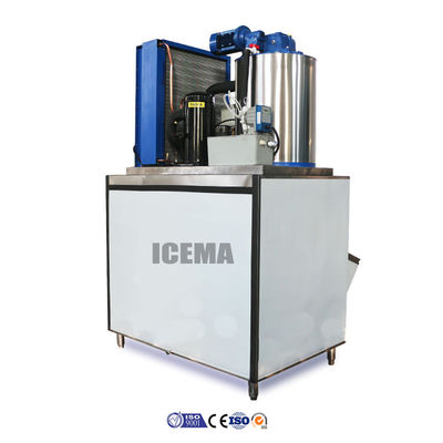 Buon prezzo Macchine per il raffreddamento ad aria / acqua per la produzione di ghiaccio a fiocco da 1 a 2 tonnellate in linea