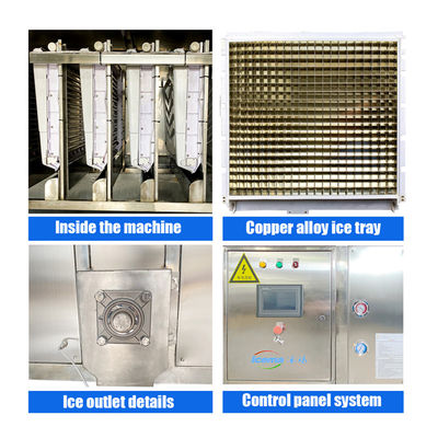 ICEMA 2T/24H macchina per il ghiaccio macchina automatica per la fabbricazione di cubetti di ghiaccio per impianti di ghiaccio