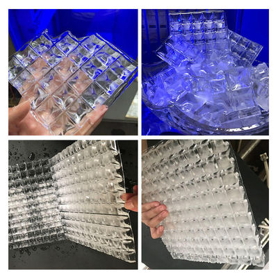 Fabricante di cubetti di ghiaccio industriali con griglie di ghiaccio 19x21x6 e velocità di produzione di ghiaccio da 12 a 17 minuti
