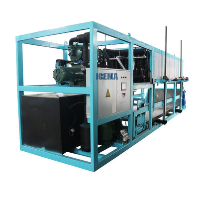 Capacità di raffreddamento di 85 kW 12000 KG Macchina per la fabbricazione di blocchi di ghiaccio industriali per le esigenze dei clienti