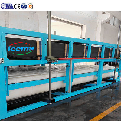 Capacità di raffreddamento di 85 kW 12000 KG Macchina per la fabbricazione di blocchi di ghiaccio industriali per le esigenze dei clienti