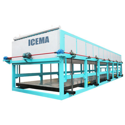 Capacità di raffreddamento 85 kW Macchina per blocchi di ghiaccio industriale per la produzione di ghiaccio su larga scala