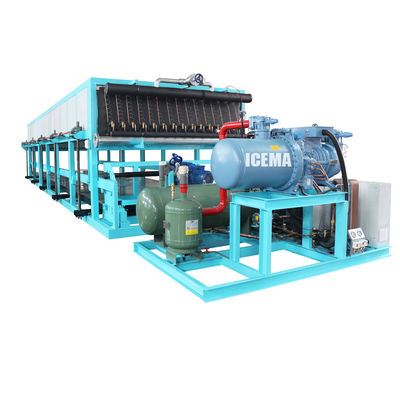 Capacità di raffreddamento 85 kW Macchina per blocchi di ghiaccio industriale per la produzione di ghiaccio su larga scala