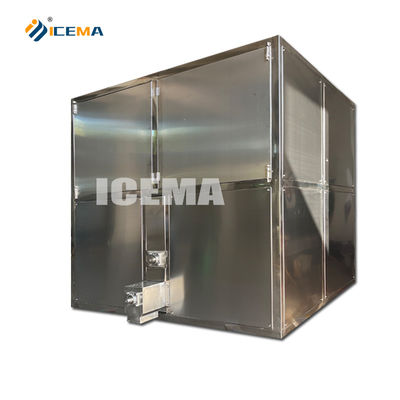 Buon prezzo 2T Ice Cube Machine Industrial 1860W Ice Maker Cristallo per lo stoccaggio del ghiaccio 2TON Beneficio in linea