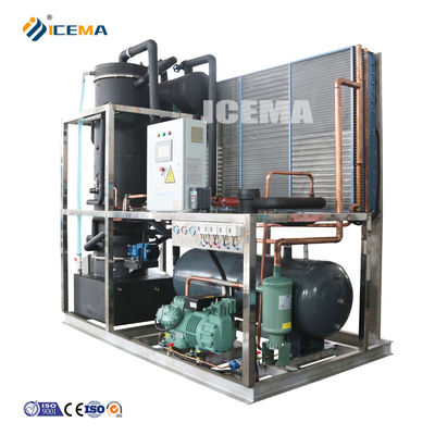 ICEMA Macchina per la fabbricazione di tubi di ghiaccio 8T completamente automatica con capacità di stoccaggio di ghiaccio personalizzata