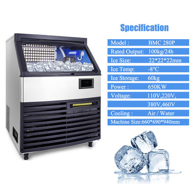 Accessibile 100 kg/giorno Compatto Commerciale Ice Maker Per Hotel