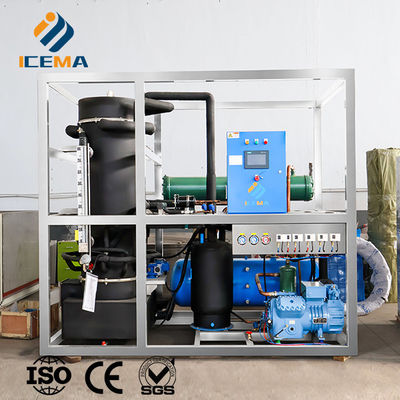 ICEMA Tube Ice Making Machine Output giornaliero personalizzabile 1T-30T Adatta per la vendita Ice Bars Gli hotel possono essere forniti con macchine di imballaggio sacchetti di ghiaccio