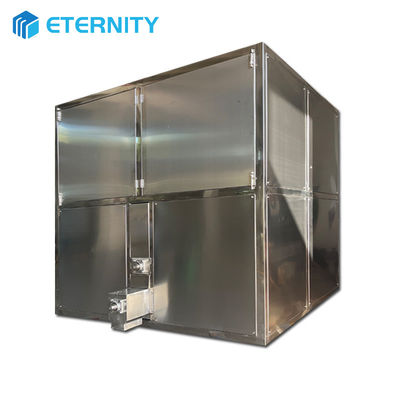comprare 2T Ice Cube Machine Industrial 1860W Ice Maker Cristallo per lo stoccaggio del ghiaccio 2TON Beneficio online manufacture