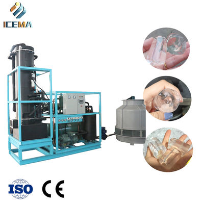 comprare ICEMA 25T/24H Industrial Tube Ice Machine with 21mm/24mm/28mm/34mm Tube Ice and -8 ℃ Temperature for High Efficiency Cooling online manufacture