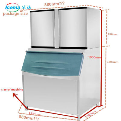 comprare Air Cooling Type Commercial Ice Cube Machine Offering Daily Capacity 900kg 24 Hours Refrigerant R404a Ice Making Equipment online manufacture