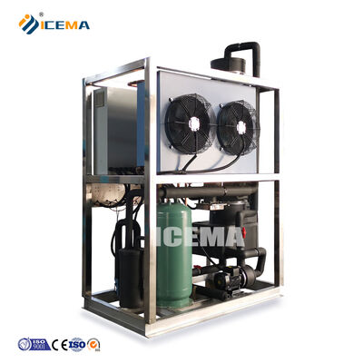 comprare Vendita a caldo Macchina per ghiaccio industriale automatico da 1T con capacità di stoccaggio di 1000 kg per hotel e ristoranti online manufacture