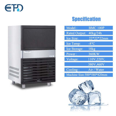 acquistare Fabbricante di ghiaccio industriale affidabile con capacità di produzione di ghiaccio da 40 kg/24h 430*520*800 fabbricazione online