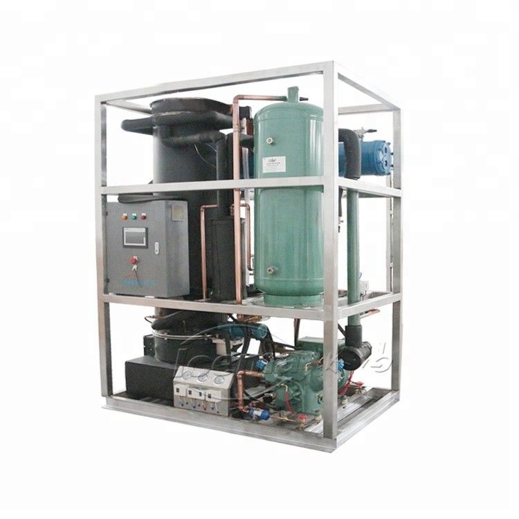 Macchine per il ghiaccio in tubi industriali 3T/giorno CE Commercial Tube Ice Maker System per la conservazione fresca
