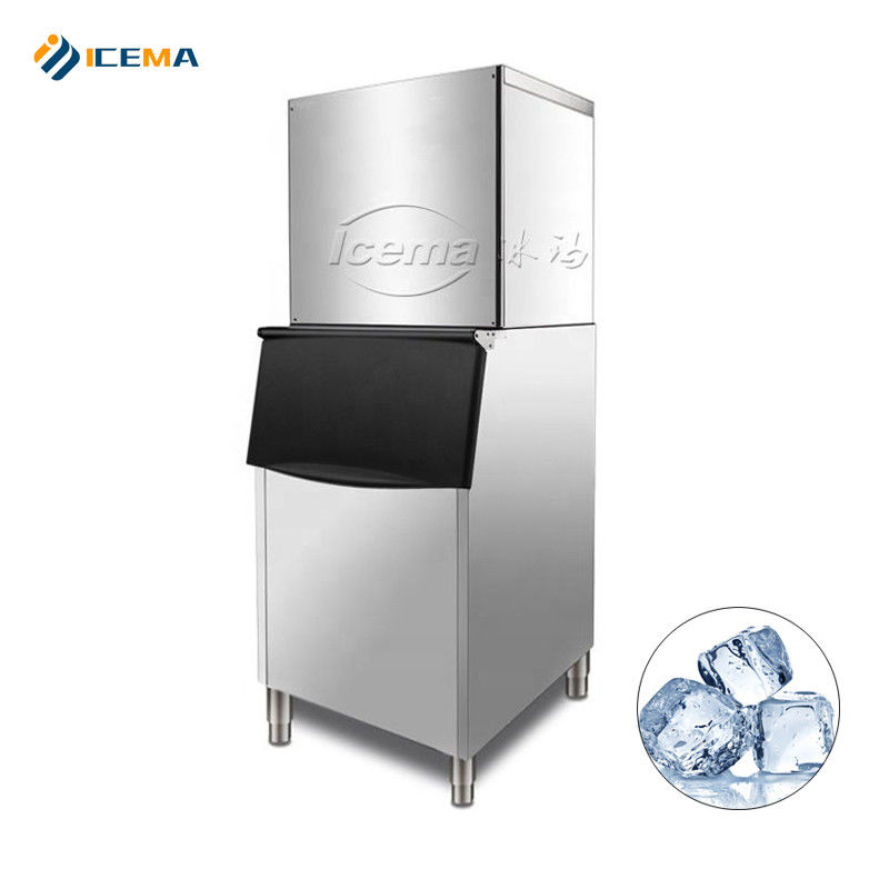 200kg 300kg 400kg 500kg ICEMA Ice Cube Maker Machine 760*830*1780mm Taglia di ghiaccio 22x22x22mm