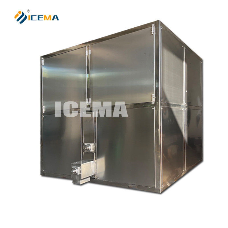 2T Ice Cube Machine Industrial 1860W Ice Maker Cristallo per lo stoccaggio del ghiaccio 2TON Beneficio