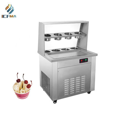 Commercial Fried Ice Cream Roll Maker Machine Doppie padelle