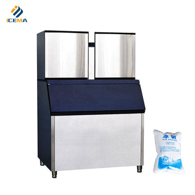 Buon prezzo 220-240V R404a / R507a Macchine per cubetti di ghiaccio commerciali Facile manutenzione in linea