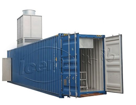 Buon prezzo 2000 KG TECUMSEH Compressore 15 tonnellate Container Block Ice Machine con impianto mobile in linea