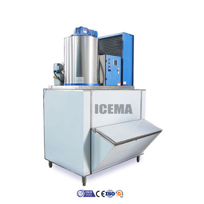 Buon prezzo Macchina per ghiaccio a fiocco industriale commerciale ICEMA 1T con capacità di refrigerazione di 2,1 kW in linea