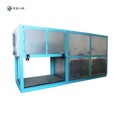 Buon prezzo Macchina automatica per la fabbricazione di blocchi di ghiaccio da 2T con lunga durata di vita e potenza del compressore da 11 kW in linea